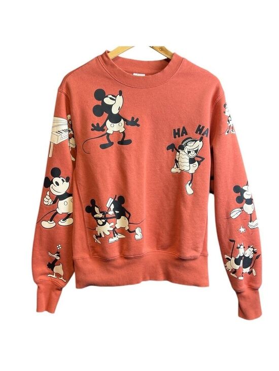Disney Sweaters - Disney Mickey and Minnie Mouse Vintage-Style Clay Oversized Pullover Sweatshirt